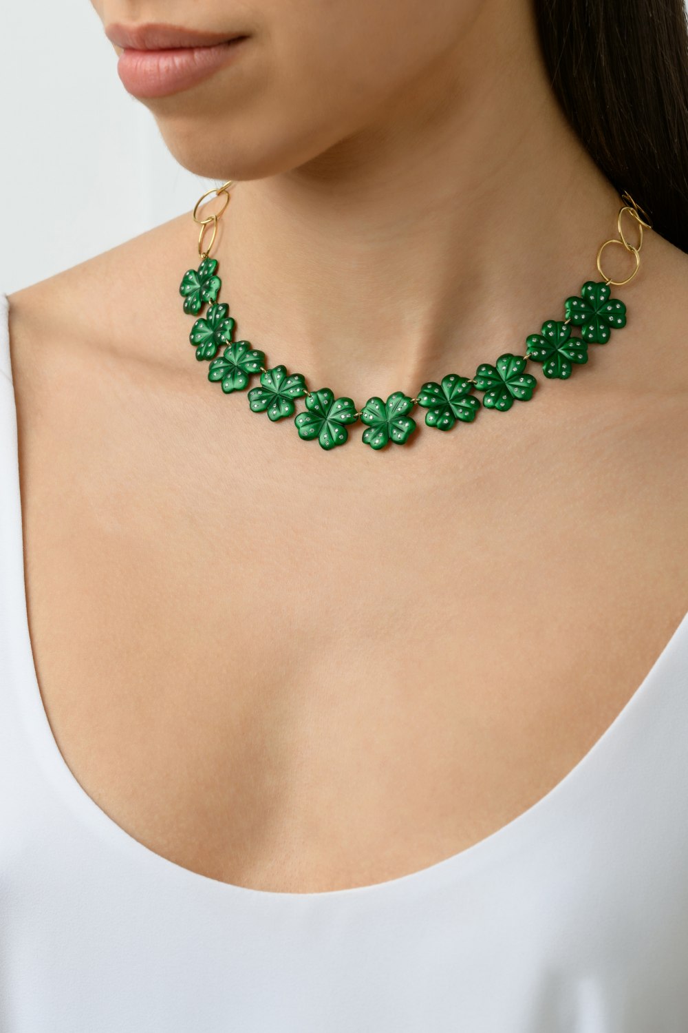 ANASTASIA KESSARIS - Sea Clover Diamond Necklace